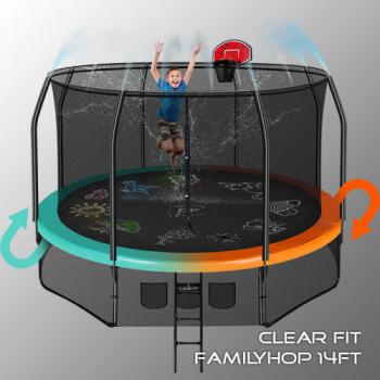 Каркасный батут Clear Fit FamilyHop 14Ft - V-SPORT Тренажеры УЗСИ ARMSSPORT