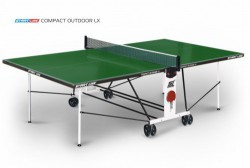 Теннисный стол всепогодный Compact Outdoor-2 LX Зелёный любительский для открытых площадок 6044-11 s-dostavka - V-SPORT Тренажеры УЗСИ ARMSSPORT